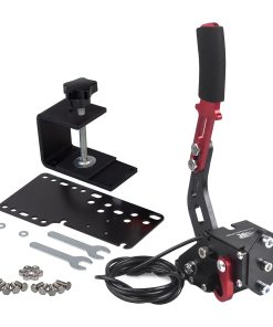 ZHSYMX USB Handbrake for 16Bit SIM PC Racing Games, Compatible with G27 G29 G920 G923 T500 T300 Simulate Linear Handbrake With Fixing Clip and Plate（Only PC System） Black