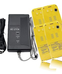 (1 Count BC-27CR Battery Charger+4 Count BT-52QA Batteries) 3 Pin Female Plug for Top-con Total Station BT-50Q and BT-52QA Batteries