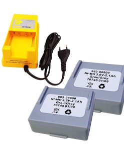 (1 Pack) UCH-2 100V-240VAC Battery Charger,UCH2 Input 90-270VAC Out 300/780mA Battery Charger with (2 Pack) 68300900 Battery