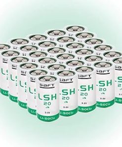 «30 Pack» 13000mAh 3.6V LSH20 Non-Rechargeable Green Lithium Battery for Saft LSH20 Size D 3.6V Lithium Battery