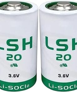 (2-Pcs) LSH20 Size D 3.6V 13000mAh Li-SOCI2 Battery for LSH20 Non-Rechargeable Battery, Green (3.6 Volt, 13 Ah, Non-rechargrable)
