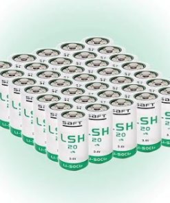 «35 Pack» 13000mAh 3.6V LSH20 Non-Rechargeable Green Lithium Battery for Saft LSH20 Size D 3.6V Lithium Battery