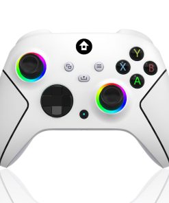 YUYIU Wireless Controller with 7 Colors RGB Light for Xbox Controller, Xbox One Series X|S,Consoles,Steam PC Windows, Dual Vibration/Turbo/Programmable, with 3.5mm Audio Jack, 2.4GHZ Adapter