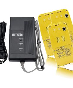 (1 Count BC-27CR Battery Charger+3 Count BT-52QA Batteries) 3 Pin Female Plug for Top-con Total Station BT-50Q and BT-52QA Batteries
