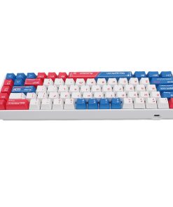 Yunseity 60% Mechanical Keyboard, RGB Backlit 2.4G Wired Gaming Keyboard with Red Switch, 3 Mode 68 Keys Mini Office Keyboard for Win Laptop PC Gamer Typist