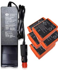 «1 Pack» QA109600/ QD109300 DC 10V-30V Charger with «5 Pack» 6V 1500mAh BA225030 HBC Radiomatic Ni-Mh Rechargeable Battery for HBC Radiomatic BA225030 Battery Charger
