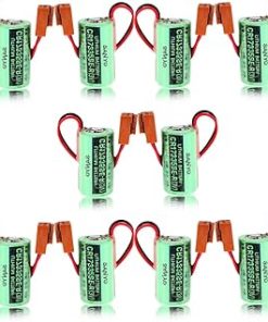 «10 Pack» 3V 1800mAh CR17335SE-R Single Use Battery Replacement for CR17335SE-R Non-Rechargeble Battery with Brown Plug