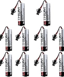 (10-Pack) ER6V-OTC ER6V/3.6V 2000mAh Non-Rechargeable Lithium Battery Application for OTC Robot, CNC Machine Tools, PLC Backup Memory Power Supply