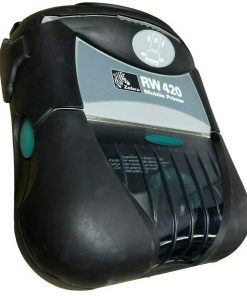 ZEBRA RW420 Barcode Label/Receipt Mobile Printer, Wireless Bluetooth, Rugged, 4 Inch, Direct Thermal, USB Comm Port, Belt Clip, Charger