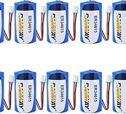 (10 Pack) ER34615 D Cell Lithium Battery 3.6V 1900mAh White Plug