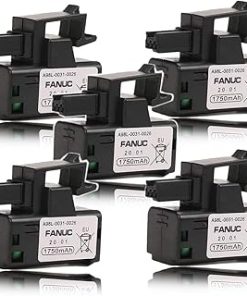 «5 Pack» 3V 1750mAh A98L-0031-0026 PLC Battery for FANUC A02B-0309-K102/A98L-0031-0026 CNC Machine Controler 3P Plug Style