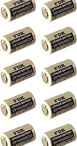 (10-Pack) Exell PLC-7 CR14250SE 3V 1/2 AA Laser Lithium Battery Button Top Made in Japan Used in Numerical Control Systems Personal Computers and Other Applications Replaces Sanyo CR2NP