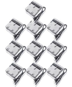 «10 Pack» 100-240V CDC77 Dual Battery Charger for BDC46, BDC58, BDC70, BDC71,BDC72 Battery for Top-con GM-52 Total Station for Sok-kia GPS Total Station
