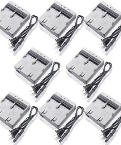 «8 Pack» 100-240V CDC77 Dual Battery Charger for BDC46, BDC58, BDC70, BDC71,BDC72 Battery for Top-con GM-52 Total Station for Sok-kia GPS Total Station