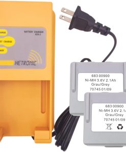 (1*Charger + 2*Battery) 2Pcs 68300900 Batteries 3.6V 2.1Ah Ni-MH Rechargeable Battery with 100-240VAC Hetronic UCH-2 Battery Charger (US Plug) for Hetronic Remote Control