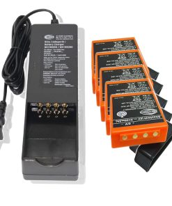 «1 Pack» QA109600/ QD109300 DC 10V-30V Charger with «5 Pack» 6V 2100mAh BA225030 HBC Radiomatic Ni-Mh Rechargeable Battery for HBC Radiomatic BA225030 Battery Charger