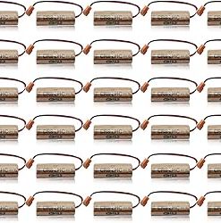 «30 Pack» 2600mAh 3V Non-Rechargeable Lithium Battery Replacement for Fuji fdk cr8-lhc PLC Controller Backup Battery with Brown Plug