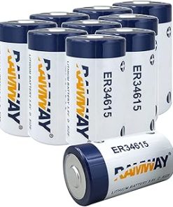 (10 Pack ER34615 D Cell Lithium Battery 3.6V 19000mAh for Smart Munitions, Unattended Sensors, RFID Tracking