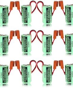 «12 Pack» 3V 1800mAh CR17335SE-R Single Use Battery Replacement for CR17335SE-R Non-Rechargeble Battery with Brown Plug