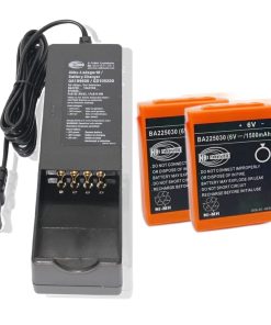 (1 Pack) AC 100V ~ 240V QA109600 QD109300 Battery Charger with (2 Pack) BA225030 HBC Radiomatic Ni-Mh Rechargeable Battery for HBC Radiomatic BA225030 Battery