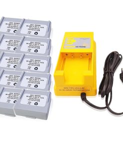 (1 Pack) 100V-240VAC UCH-2-AC 68300900 Battery Charger with (10 Pack) 68300900 Rechargeable Battery for Hetronic 68300900 Battery