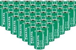 «45 Pack» 3V 950mAh CR1/2AA Non-Rechargeable Lithium Battery for VARTA CR1/2AA Series Battery, green