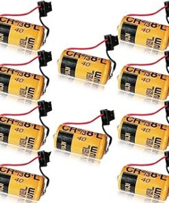 «10 Pack» 3V 2000mAh CR2/38. L Battery Replacement for Fuji CR2/3 8. L 3V PLC Lithium Battery FDK CR2/38. L with Black Plug CR-2/3 8. L