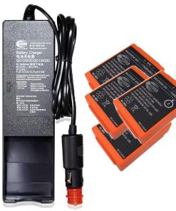 «1 Pack» QA109600/ QD109300 DC 10V-30V Charger with «4 Pack» 6V 1500mAh BA225030 HBC Radiomatic Ni-Mh Rechargeable Battery for HBC Radiomatic BA225030 Battery Charger