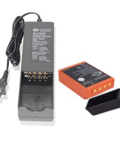(1 Count) QA109600 QD109300 AC 100V ~ 240V Battery Charger with (1 Count) 6V 2100mAh BA225030 HBC Radiomatic Battery for BA2253000 Pump Truck Remote Control Battery
