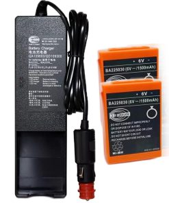 (1 Pack) DC 10V-30V QA109600/ QD109300 Charger with (2 Pack) 6V 1500mAh BA225030 HBC Radiomatic Ni-Mh Rechargeable Battery for HBC Radiomatic BA225030 Battery Charger