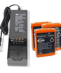 (1 Pack) AC 100V ~ 240V QA109600 QD109300 Battery Charger with (3 Pack) BA225030 HBC Radiomatic Ni-Mh Rechargeable Battery for HBC Radiomatic BA225030 Battery
