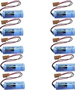(10 Pack) 3V 1800mAh BR-AG Non-Rechargable Battery for BR-AG 3V Lithium Battery with Brown Plug