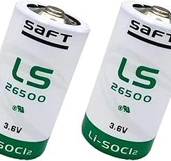 (2 Pack) LS26500 Lithium Battery 3.6V 7700mAh Battery for LS26500 C Size 3.6v Lithium Thionyl Chloride Battery LS26500