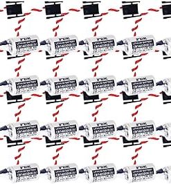 (20-Pack) CR14250SE 3V Disposable Lithium Battery PLC Industrial Control Battery with Plug for FDK CR14250SE 1/2AA Battery