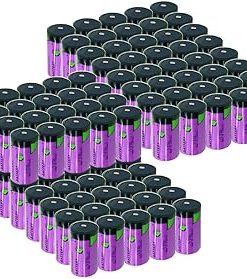 «100 Pack» 3.6V 19000mAh TL-5930 Non-Rechargeable Lithium-Thionyl Chloride (Li/SOCL2) Battery for Tadiran TL-5930 Series Size D, pink