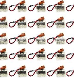 «35 Pack» 3V 1800mAh CR14250SE Non-Rechargeable Lithium Battery Compitable for FDK 1/2AA PLC Battery with Brown Plug