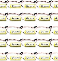 «25 Pack» 3V 1800mAh 1770-XYC Replacement Lithium Battery Compitable for Allen Bradley PLC 1770-XYC/A 1770-XYB 1756-BA1 with Black Plug