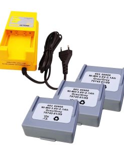 (1 Pack) UCH-2 100V-240VAC Battery Charger,UCH2 Input 90-270VAC Out 300/780mA Battery Charger with (3 Pack) 68300900 Battery