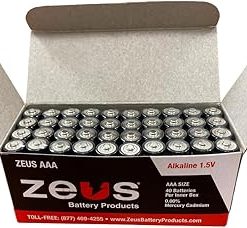 Zeus AAA Battery, 40-Count