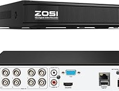 ZOSI H.265+ 5MP 3K Lite CCTV DVR 8 Channel Full 1080p, AI Human Vehicle Detection, Remote Access, Hybrid Capability 4-in-1(Analog/AHD/TVI/CVI) Surveillance DVR for Security Camera (No Hard Drive)
