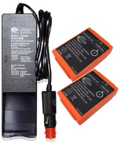 «1 Pack» QA109600/ QD109300 DC 10V-30V Charger with «2 Pack» 6V 1500mAh BA225030 HBC Radiomatic Ni-Mh Rechargeable Battery for HBC Radiomatic BA225030 Battery Charger