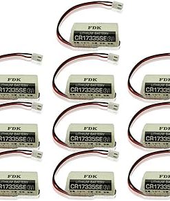 (10 Pack) 3V 1800mAh Non-Rechargeale FDK CR17335SE PLC Battery for Epson Robot Controller RC Series Battery R13B060003 with Plug