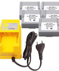 (1 Charger+5 Battery) 68300900 Rechargeable Battery with UCH-2 Battery Charger for Hetronic UCH2 Input 90-270VAC Out 460mA/1.03A for Hetronic 68300900 Battery Charger