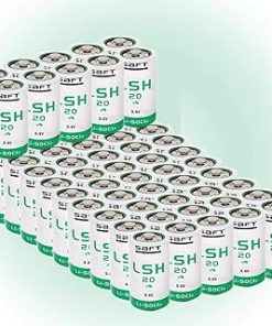 «60 Pack» 13000mAh 3.6V LSH20 Non-Rechargeable Green Lithium Battery for Saft LSH20 Size D 3.6V Lithium Battery