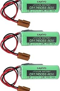 ﹙▷ 3 Pcs ◁﹚ 3V CR17450SE-R / A98L-0031-0012 2500mah PLC Battery for FANUC with Plug US Stock