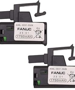 (2-Pcs) A98L-0031-0026 3V 1750mAh PLC Non-Rechargeable Lithium Battery for FANUC A02B-0309-K102 PN FANUC A98L-0031-0026 CNC Machine controler Battery (3 Volt, 1.75 Ah, Non-rechargrable)