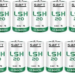 (10 pcs) LSH20 D 3.6v Lithium Battery 13000 mAh for Saft LSH 20 3.6 Volt Battery Non-Rechargeable