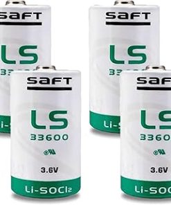 ﹙▷ 4 Pcs ◁﹚LS33600 Battery for Saft LS33600 D Size 3.6V Lithium Thionyl Chloride Battery, 17000mAh Non-Rechargeable