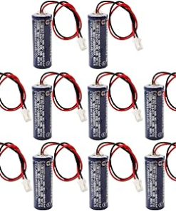 (10-Pack) CR17450 3V Lithium Battery 2600mAh PLC Industrial Control Battery with Plug