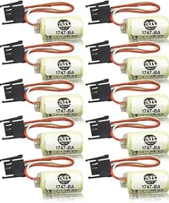 (10 Pack) 3V 1747-BA 1769-BA PLC Battery Compitable for Allen Bradley 1747-ba Battery, 1000mah
